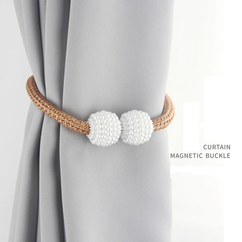 

Magnetic Curtain Clip Pearl Curtain Holders Tie Back Buckle Clips Hanging Ball Buckle Tie Back Curtain Accessories Home Decor