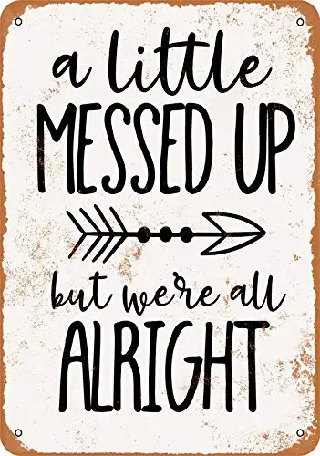 

Металлический знак-немного поврежден, но мы в порядке-винтажный Настенный декор для украшения кафе, пивного бара