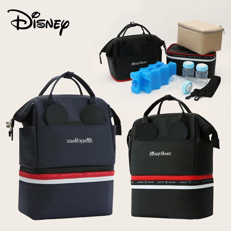 Сумка для подгузников для мам disney, сумка для кормящих подгузников для мам, сумка для ухода за ребенком, дорожный рюкзак, дизайнерские сумки с изображением Микки, сумка для хранения молока, новинка