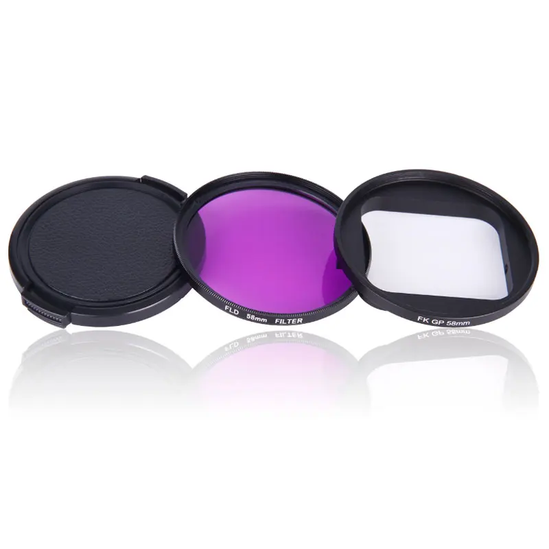 58 мм УФ CPL FLD красный желтый фиолетовый оранжевый цветной фильтр + крышка