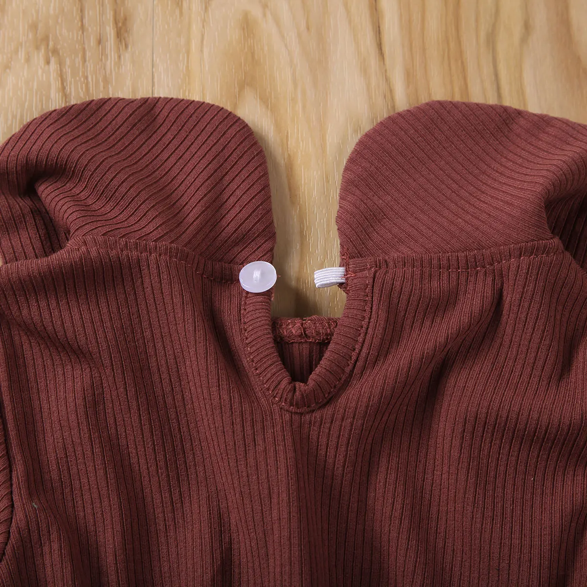 

0-24M Newborn Baby Girls Cute Romper Long Sleeve Winter Warm Clothes Solid Color Outfits