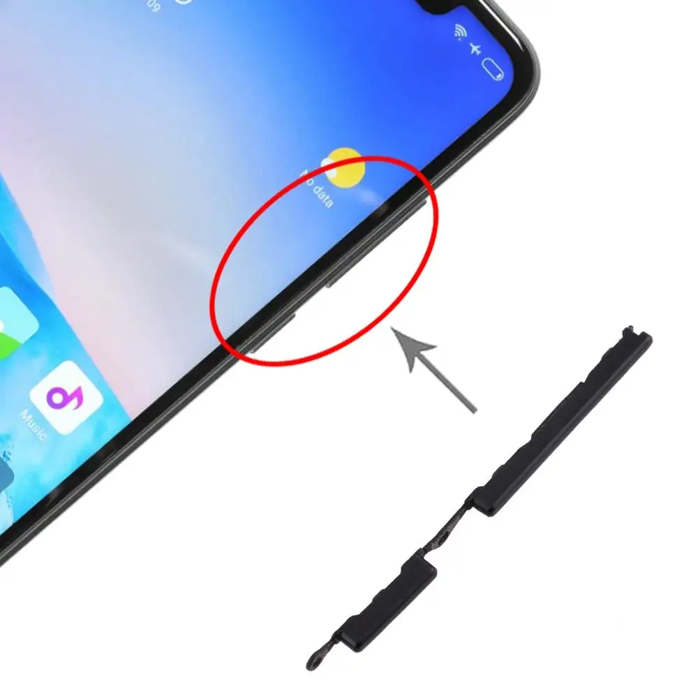Боковые кнопки для Xiaomi Redmi Note 6 Pro сменные детали запасные части кнопок