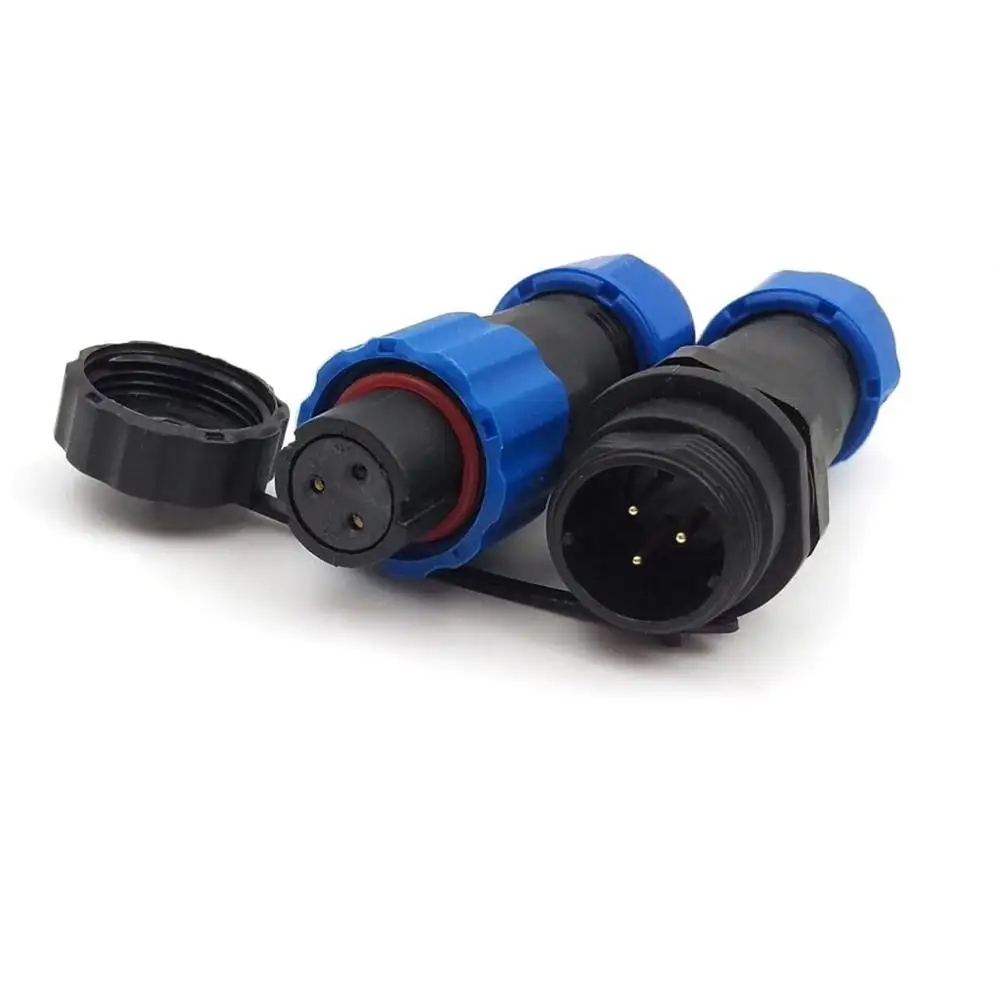 2 шт. в наборе IP68 водонепроницаемый гнездовой разъем + док для мужчин SP13 3 Pin кабель