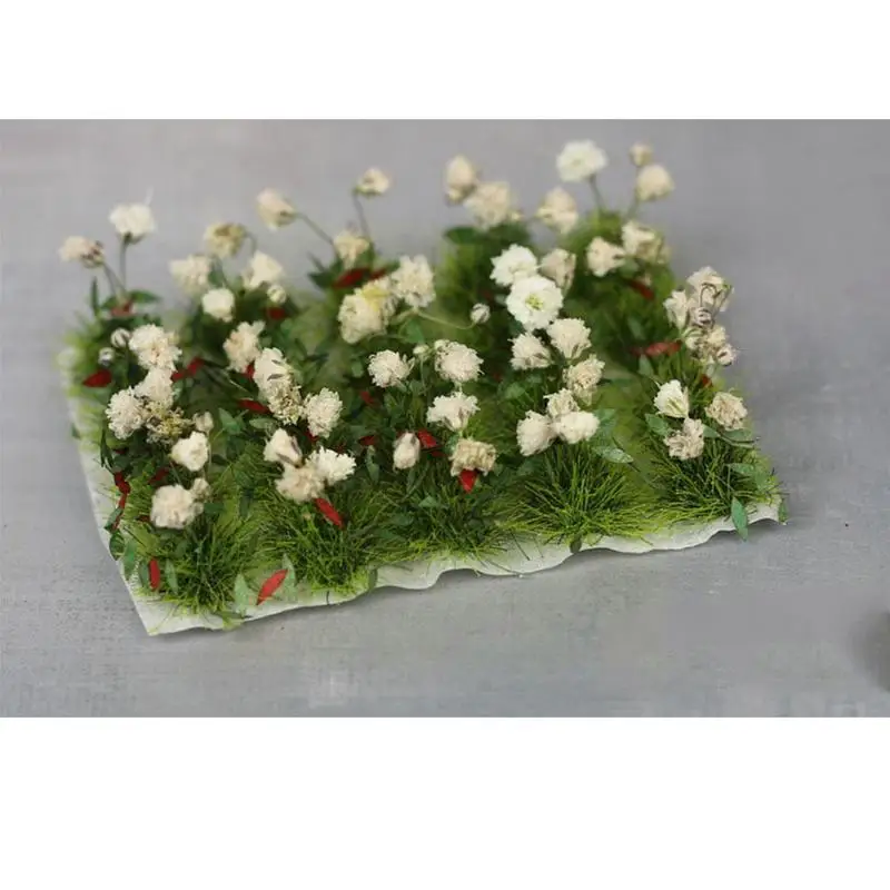 Simulaci&oacute;n de flor serie, modelo de hierba, arena, mesa, escena, materiales artesanales, J8T3-2