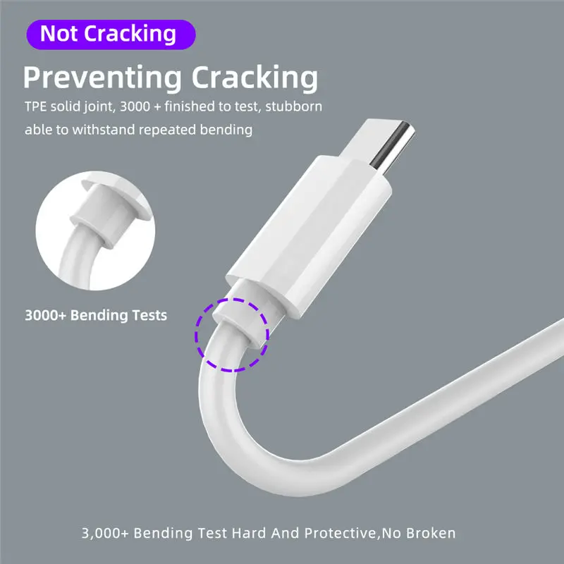 Кабель usb-c 5 А из чистой меди с функцией быстрой зарядки ПВХ для Huawei P20 P30 Samsung S10 S9