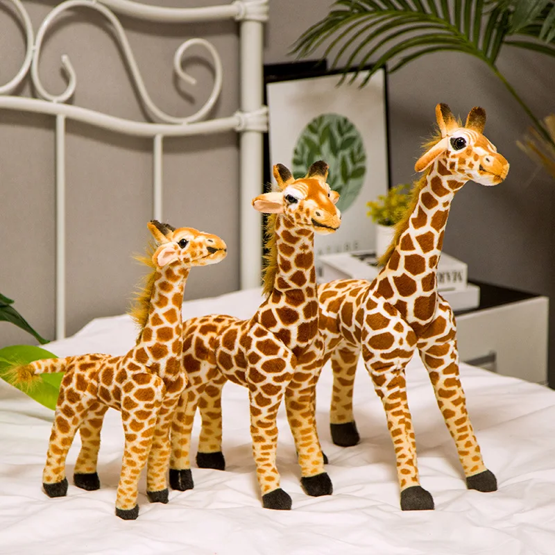 

Huge Real Life Giraffe Plush Toys Stuffed Animal Dolls Soft Simulation Giraffe Doll Birthday Xmas Gift Kids Toy Bedroom Decor