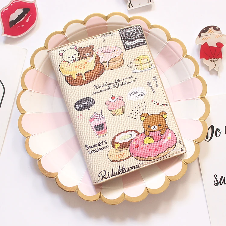 Расслабляющий медведь набор для паспорта Ins простой мультяшный Держатель сумка