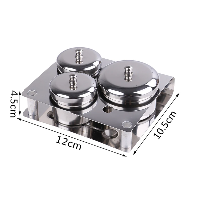 3 шт./компл. контейнер для жидкости из нержавеющей стали маникюра