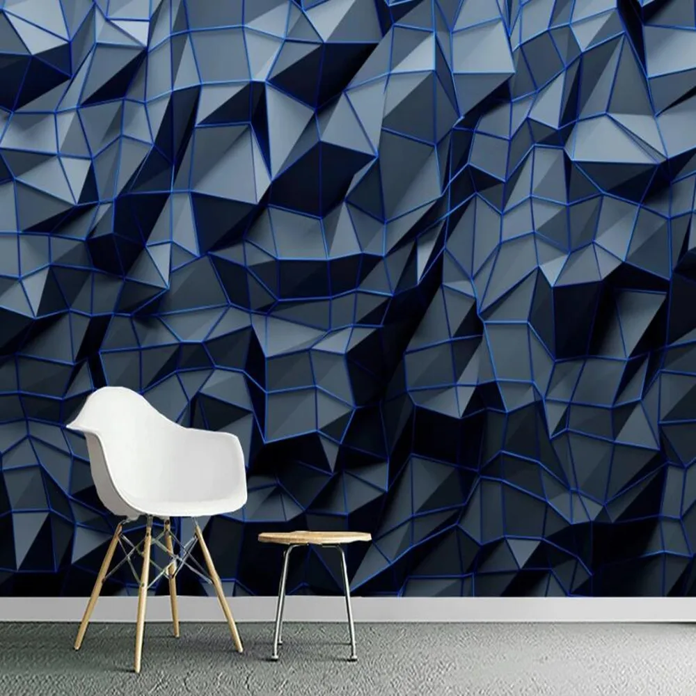 

milofi custom large mural wallpaper 3D retro abstract geometric polygon stereo background mural wallpaper