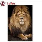 Набор для алмазной вышивки Лев, картина 5D сделай сам из круглых страз, полная выкладка, мозаика для домашнего декора