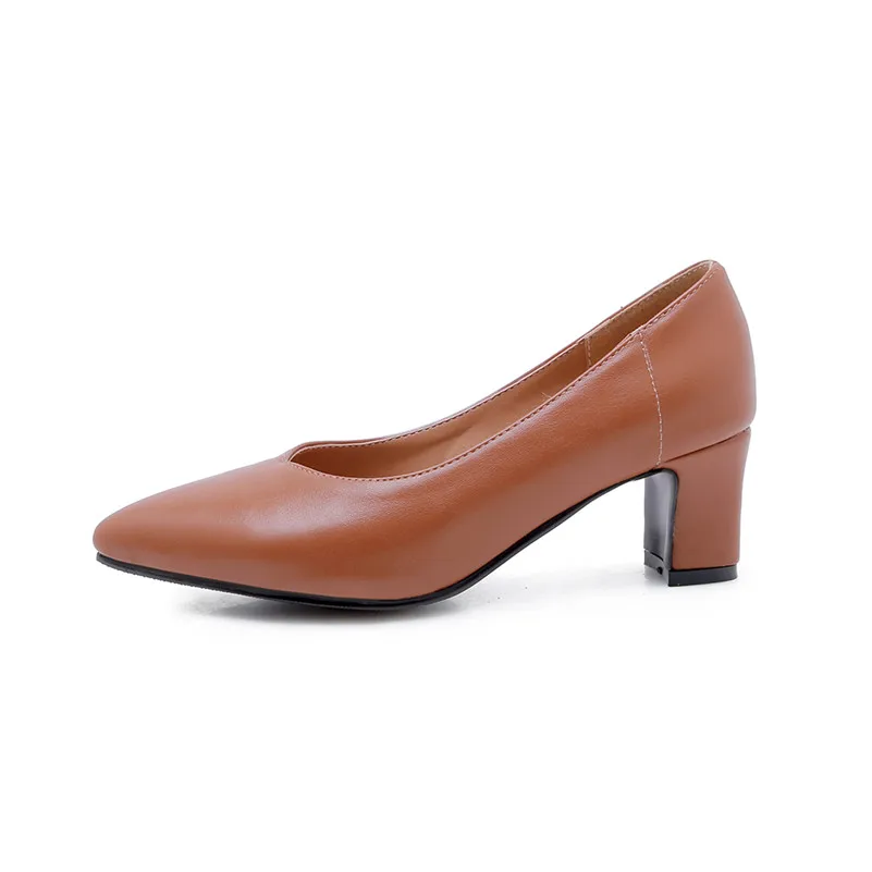 Meotina/женские туфли-лодочки на высоком каблуке из искусственной кожи толстом