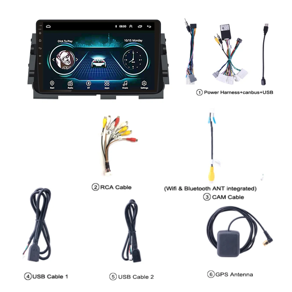 Автомобильное радио для Nissan kicks 2017 2018 GPS навигация мультимедийный плеер