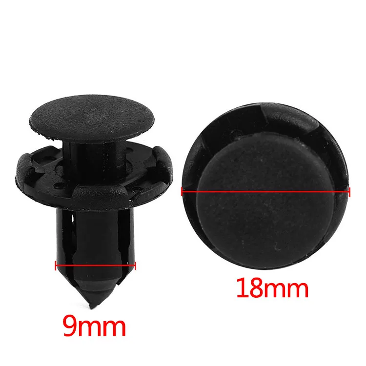 

50Pcs Car Door Trim Panel Clips Bumper Fender Fastener Rivet Retainer Push Engine Cover 9mm Hole For Mitsubishi Honda MR200300