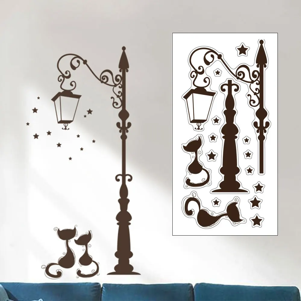 Милые модные настенные наклейки с котом забавные Декор для гостиной декор