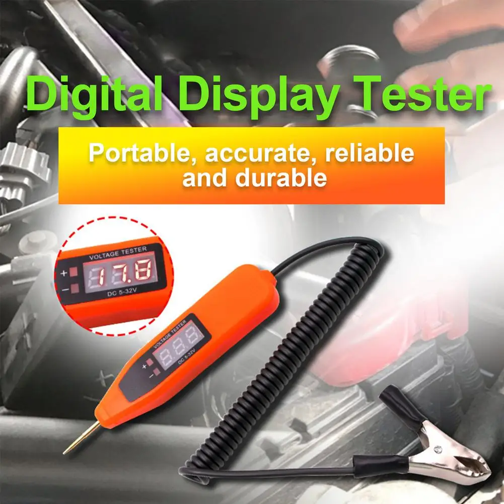 

Car Digital Test Pencil 5-32V Car LCD Digital Electric Voltage Power Test Pen Car Voltage Tester Test Pen For Car Boat Trailer