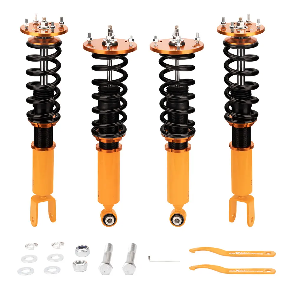 

MAXPEEDINGRODS Lowering Coilovers Coils Set Kit for Jaguar XF 2007-2015 Adjustable Height Front Fork Golden Shock Absober