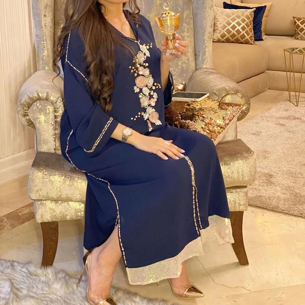 

African Women Vintage Muslim Dress Long Robe Dresses Hooded Printed Maxi Vestidos Casual Loose Dubai Female Plus Size 2021
