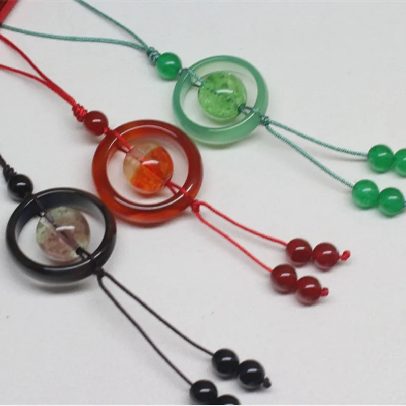 

DIY agate ring luminous glass beads mobile phone chain night pearl mobile phone straps mobilephone straps cute cell phone charm