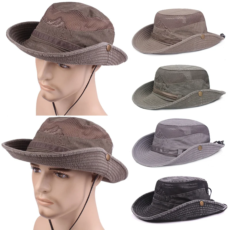 Новая шляпа-ведро дышащая с защитой от ультрафиолета для рыбалки пеших прогулок