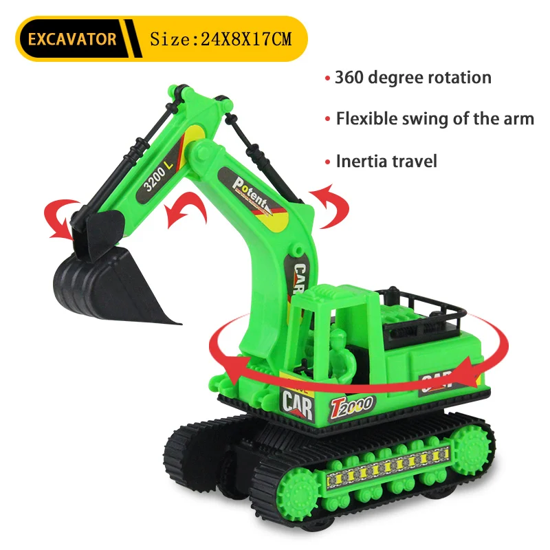 Excavator B 4 шт. большой размер Инженерная модель автомобиля 1:48 литая Инженерная игрушка автомобиль игрушка самосвал экскаватор инженерное транспортное средство - Цвет: Excavator B