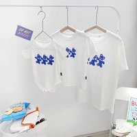 milancel 2021 summer new family matching outfits cute baer t shirt cotton baby bodysuit casual mother kids clothes