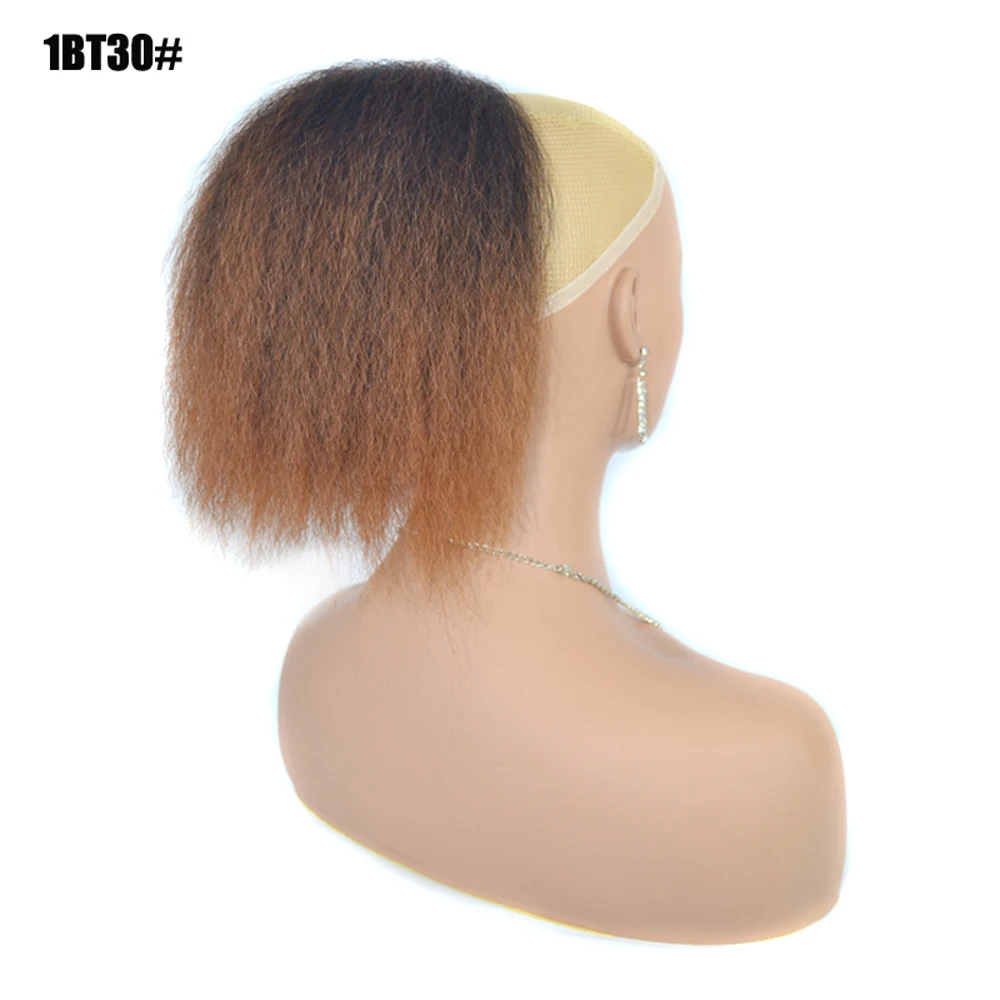 

Synthetic Yaki Drawstring Short Ponytail Afro Kinky Straight Ponytail For Women High Temperature Fiber Pony Tails Hair Extension
