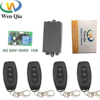 diese 433mhz ac 85250v 10a 2200w 1ch receiver relay 3 buttons remote control module for rf remote lamp led intelligent home