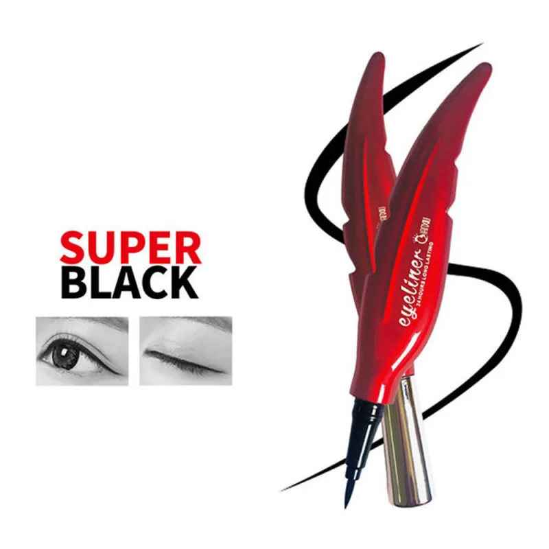 Перьевая подводка для глаз длинная Водостойкая Подводка легко носить жидкий