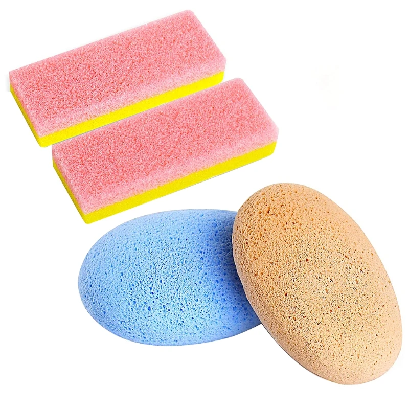 

4 шт. Пемза для ног набор камней для ног Педикюр стеклянный камень скребок для ног губка