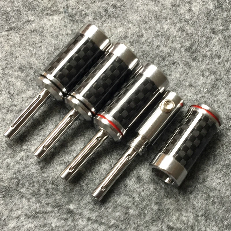 

Hi-end DIY Audio Speaker Cable Adapter Carbon Fiber Rhodium Plated Banana Plug