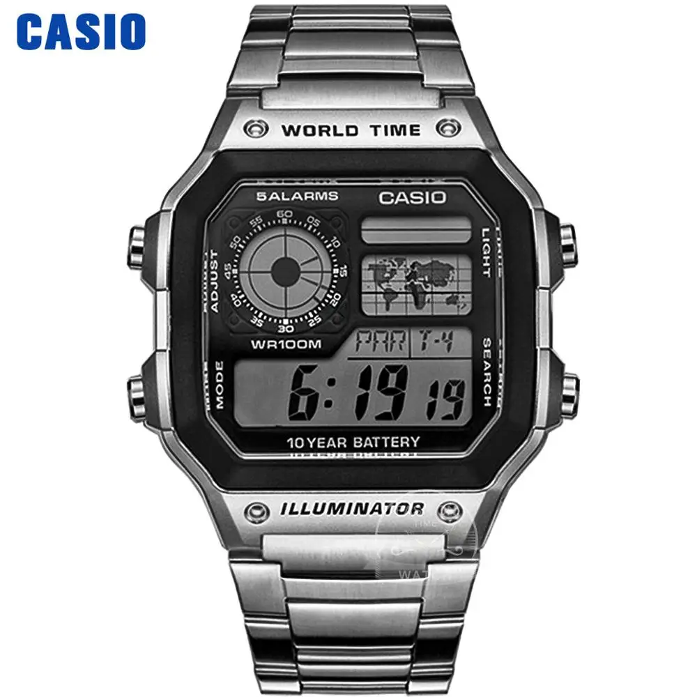 Часы Casio Взрыв часы мужские лучшие марки класса люкс LED военные цифровые часы спортивные Водонепроницаемые часы кварцевые мужские часы relogio masculino reloj hombre erkek kol saati montre homme zegarek meski AE1200