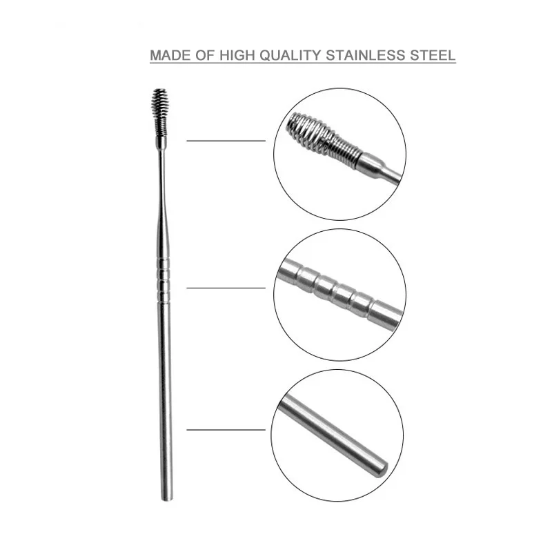 1-5pcs Creative Stainless Steel Earpick Sprial Spring Head Ear Clean Tool For Children Adults First Aid Kits Supplies | Безопасность и