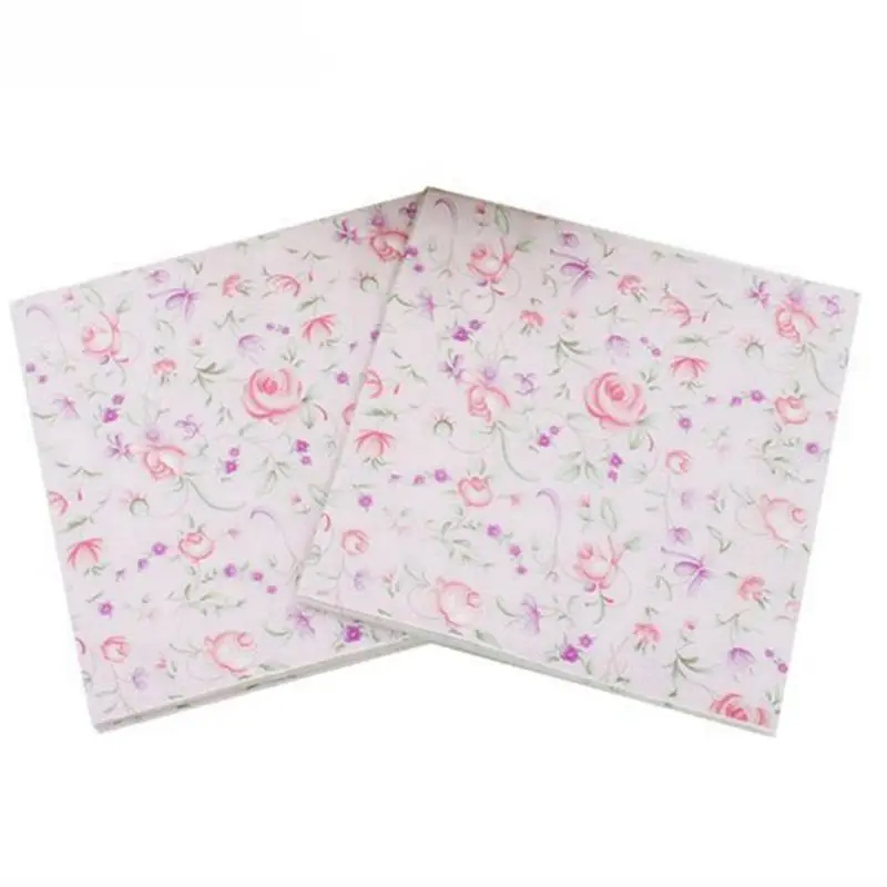 

Ynaayu 20 шт./компл. маленькие цветочные бумажные салфетки 33*33 см вечерние Бумажные Салфетки настольные салфетки для дня рождения свадебные веч...