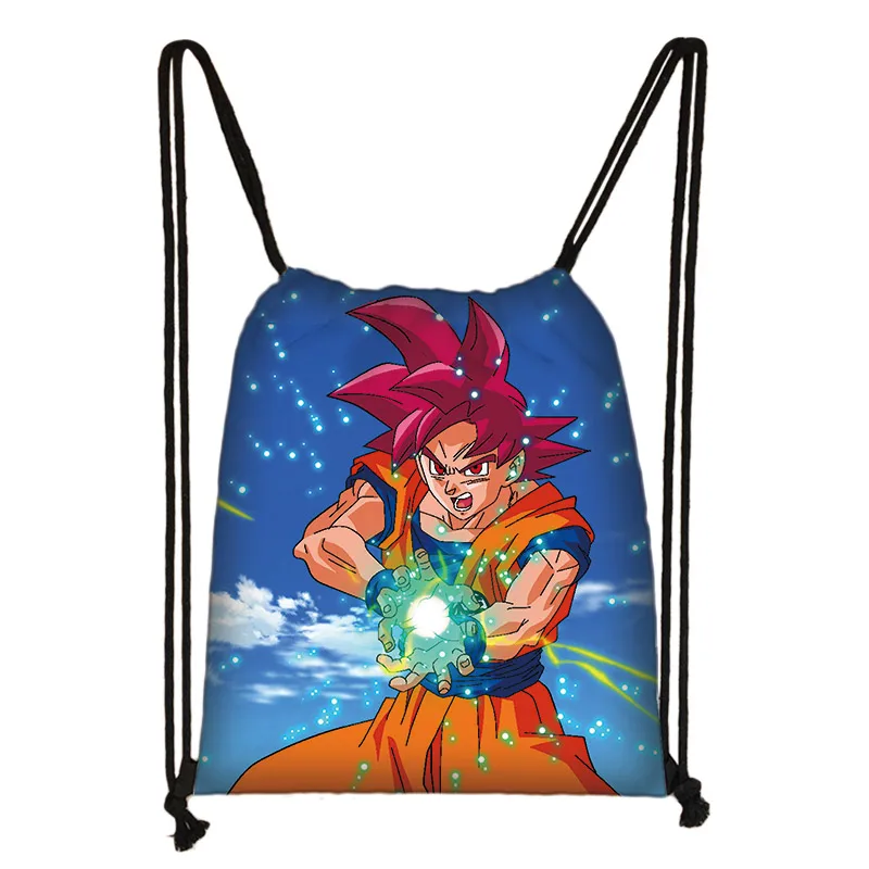 SKD-QLZ35 Аниме dragon ball drawstring сумка Goku Saiyan холщовый рюкзак подростковый рюкзак для мальчиков сумки для хранения - Цвет: SKD-QLZ35