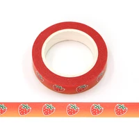new 1pc 10mm x 10m gold foil strawberry orange washi tape scrapbook paper masking adhesive christmas washi tape set