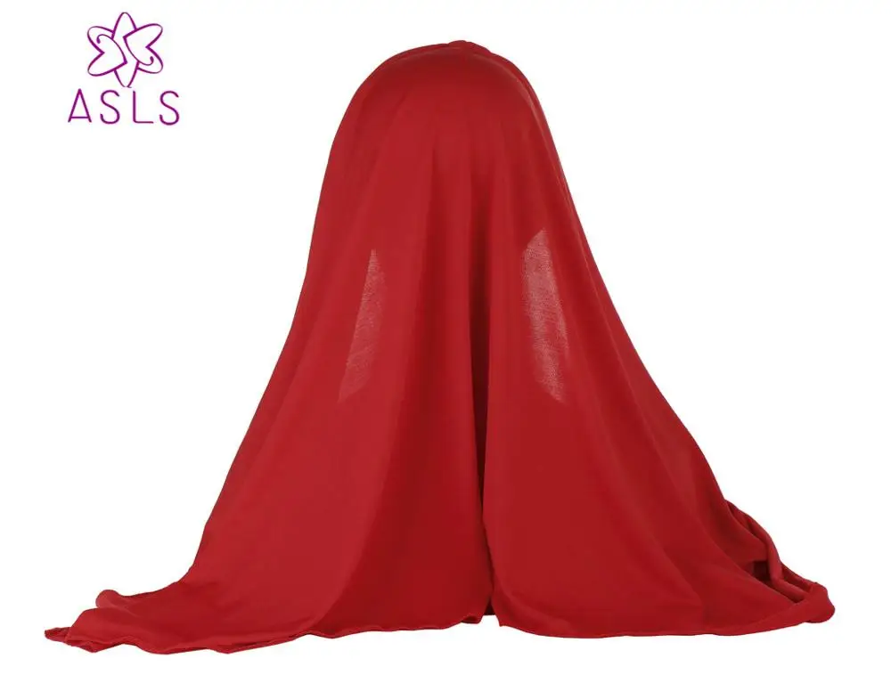 Шелковый монохромный шарф шапка Малайзия мусульманская женская модная с