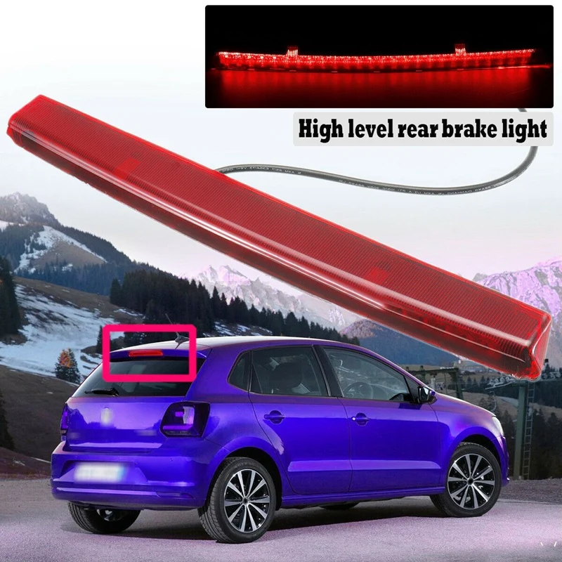 

Car Red LED Third Brake Light Rear 3Rd High Brake Light Tail Light Car Accessories for Scirocco 2009-2016 1K6945097F