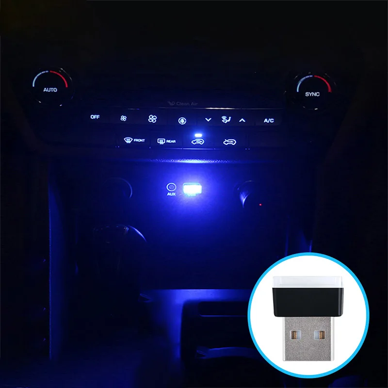 4 шт. светодиодные мини-USB лампы для автомобиля | Автомобили и мотоциклы