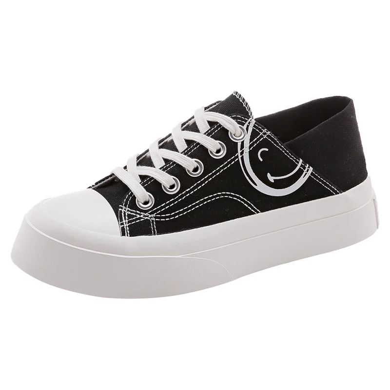 

Summer Women White Shoes Solid Color Black Gumshoes Two Ways Wearing Slip on Loafers 35-40 Lace Up Low Sneakers Basic All Match