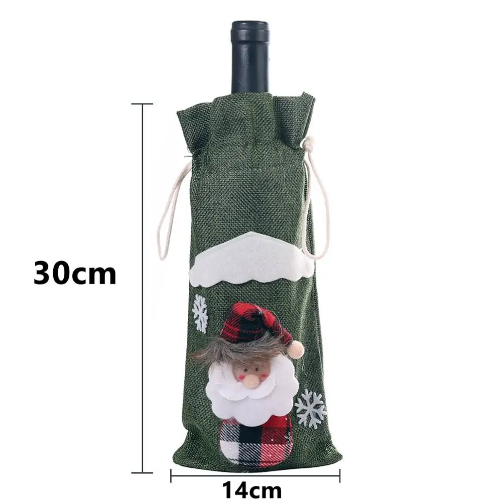 Wine Bottle 2 Taoup 1 шт. мультфильм Безликий Счастливого Рождества эльф Санта Клаус кукла Navidad Noel украшения Рождественский Декор для дома рождественские вечерние украшения - Цвет: Wine Bottle 2