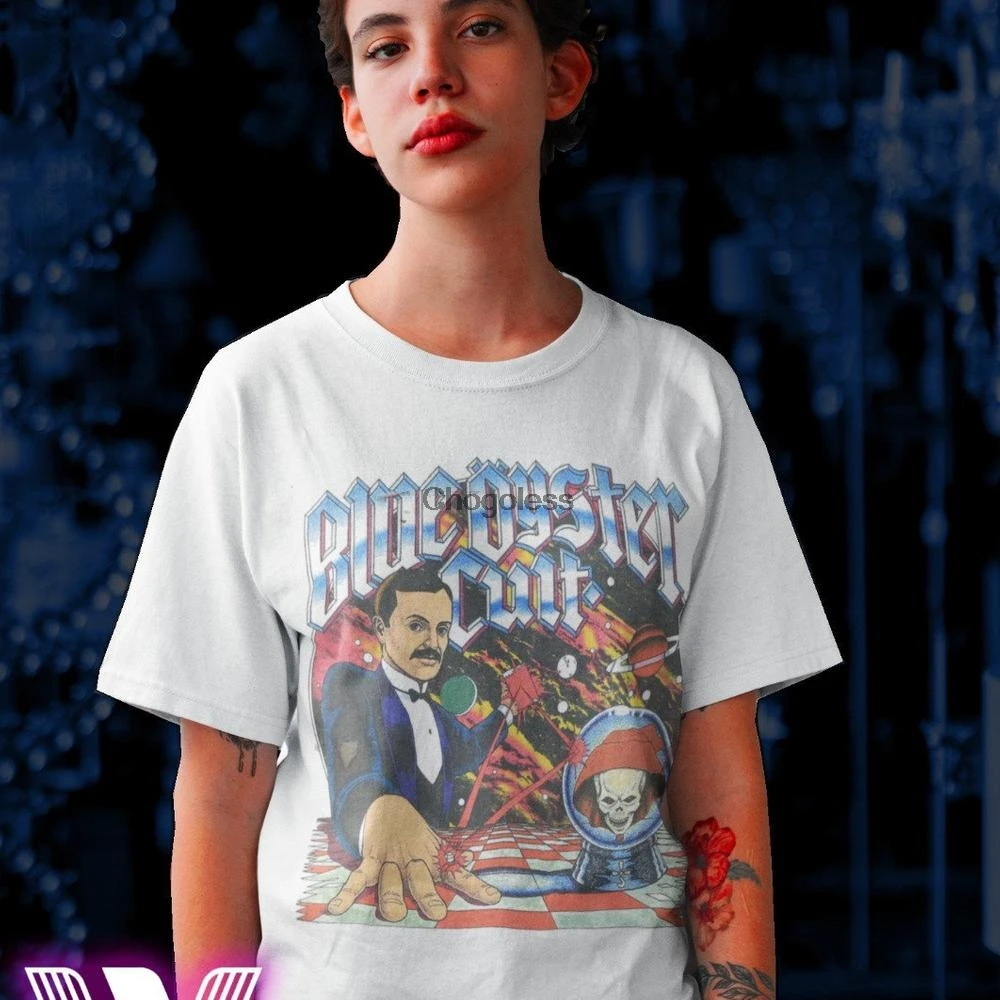 

Retro 80s blue oyster cult shirt retro distressed look unisex t shirt