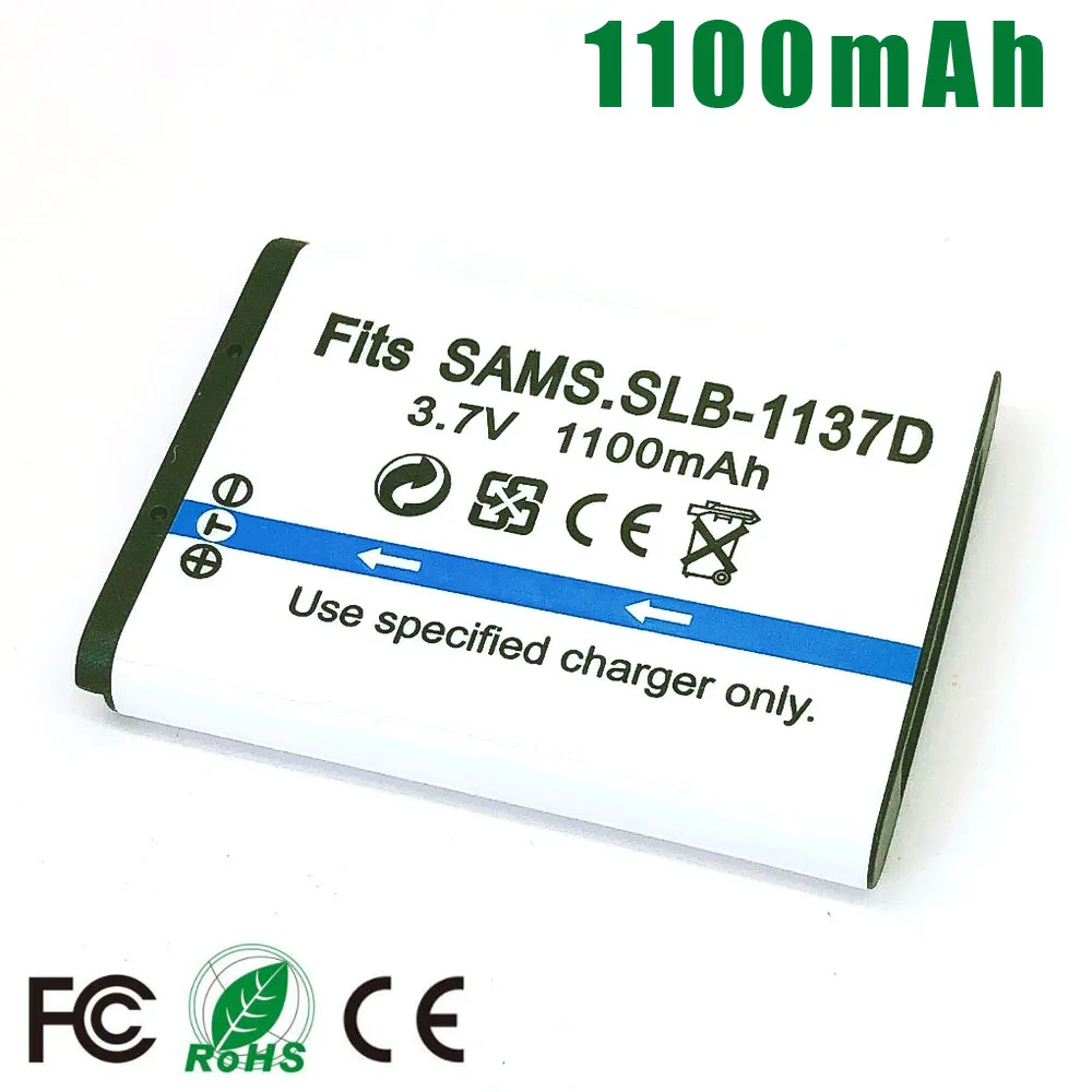 Аккумулятор для камеры SAMSUNG L74 i80 NV1 NV24HD NV40 NV100HD TL34HD NV106 HD i85 i100 NV103 NV30 SLB 1137D|Цифровые