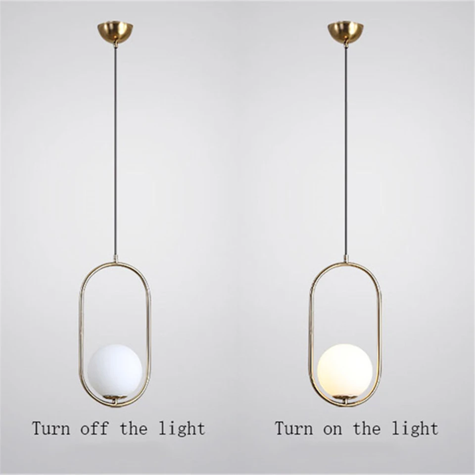 

Nordic LED Pendant Lights Lighting Creative Industrial Hanging Lamp Lustre Suspension Ball Glass Pendant Lamps Kitchen Fixtures