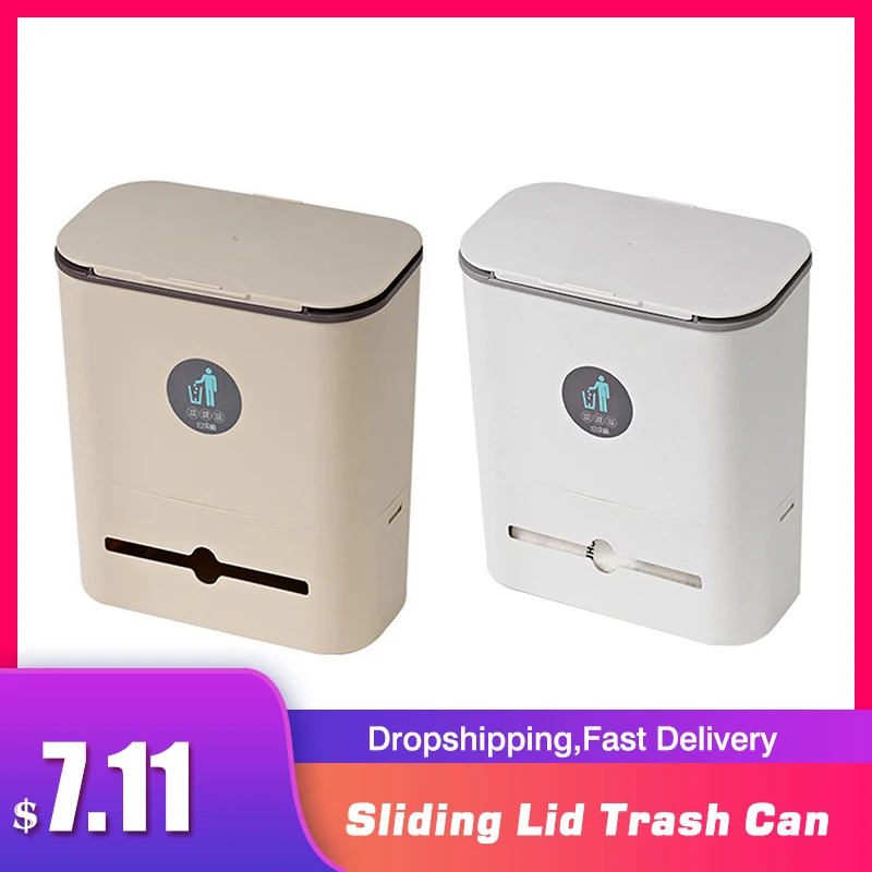 Кухонная раздвижная крышка мусорная корзина кухонный шкаф настенный складной