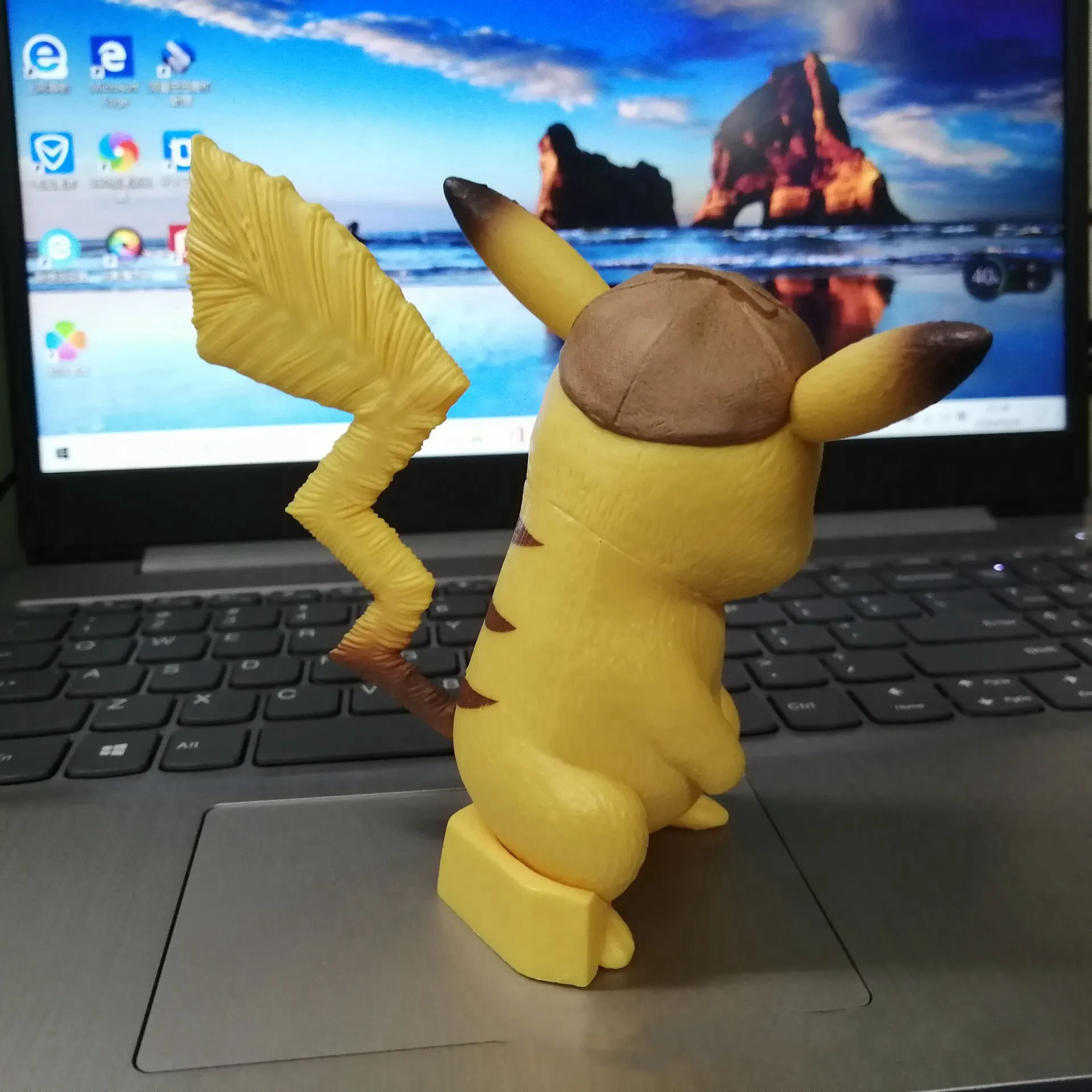 

Action Figure Model 12cm Pokemon Wear A Hat Pikachu Cartoon Figure Car Decoration Keychain Bag Pendant Toys for Children Gift