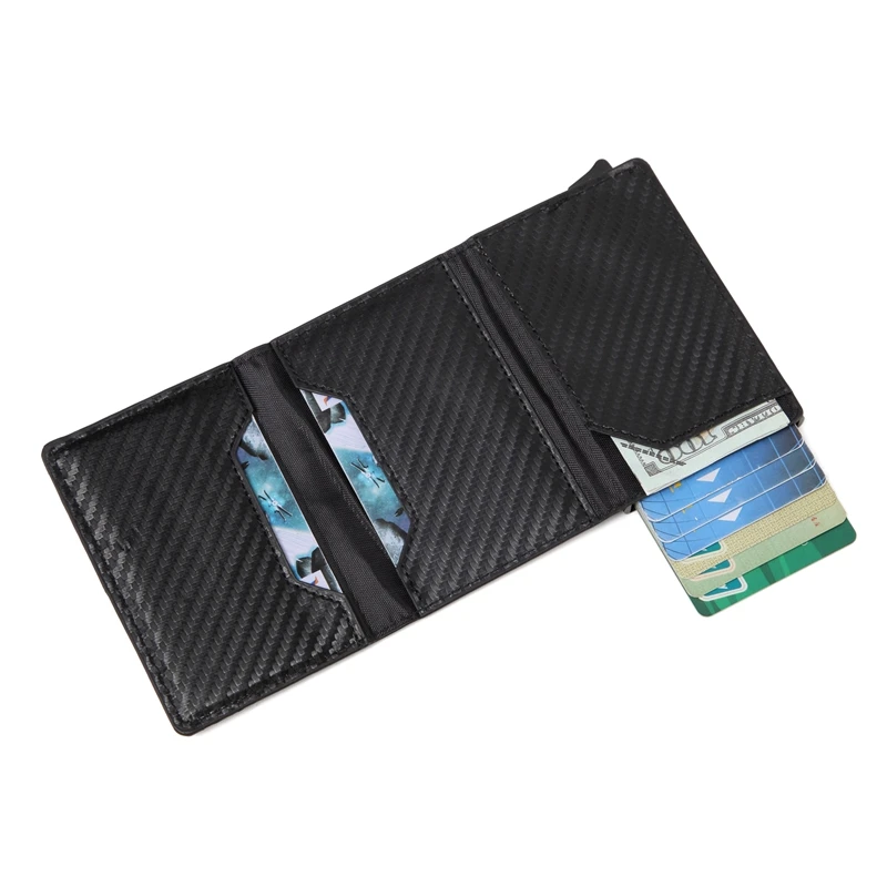 Мужской кошелек держатель для кредитных карт мини алюминиевая открытка коробка