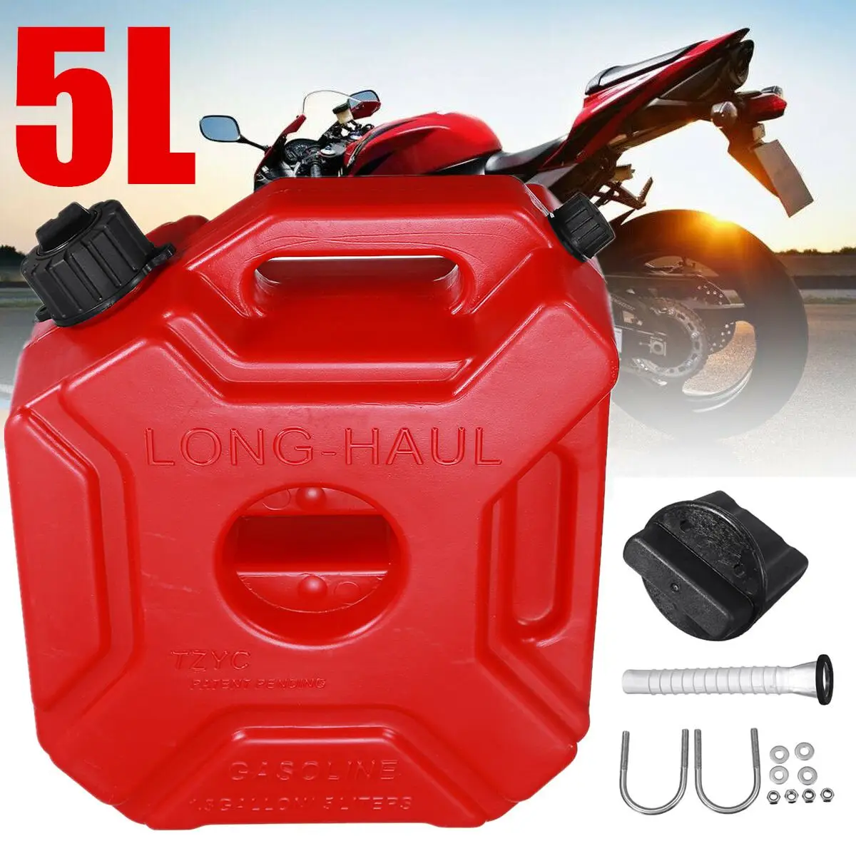 Портативный топливный бак Jerry Can 5 л пластиковый для бензиновых автомобилей
