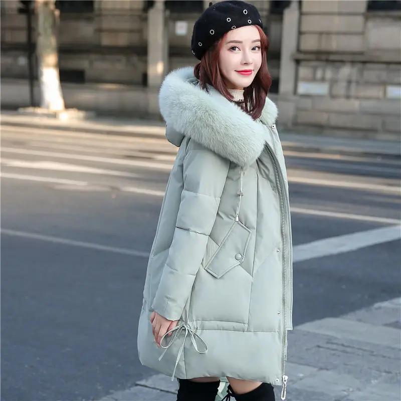 

Korean version of cotton-padded coat, long, large, loose, student padded jacket, women's clothing, winter fashion padded jacket
