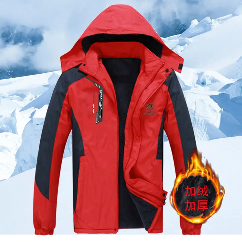 Men's Cotton Padded Clothes Winter Coat Jacket  Plush Thickened Large Casual Charge Padded Sportswear Work Clothes