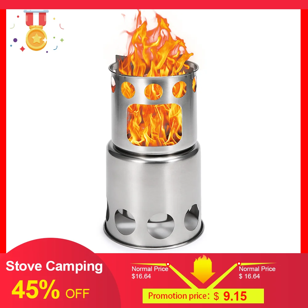 Портативная уличная дровяная плита LIXADA складная кухонная утварь для кемпинга